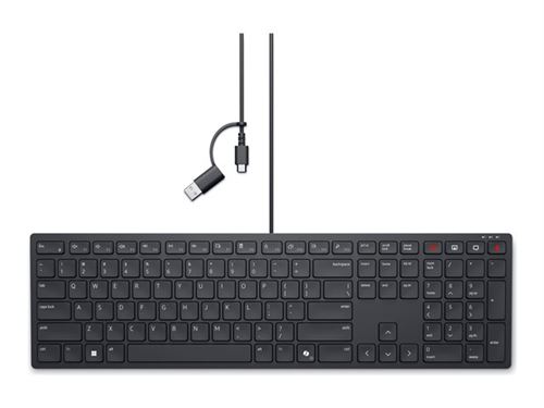Dell Pro Silent Wired Collaboration Keyboard Kb525c - Clavier - Usb, Usb-C - Qwerty - International Us - Avec 3 Years Nbd Advance Exchange - Image 2