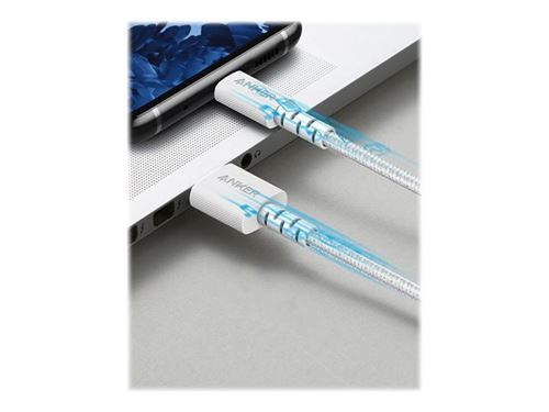 Anker PowerLine Select+ - Câble USB - USB-C (M) pour USB (M) - USB 2.0 - 9 V - 2 A - 90 cm - blanc