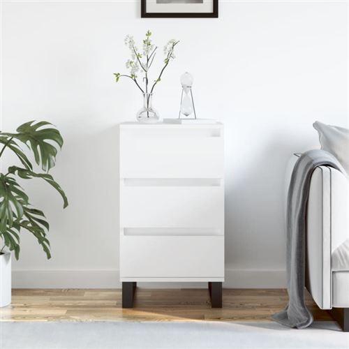 VIDAXL - Buffet - Blanc - 40x35x70 cm - Image 3
