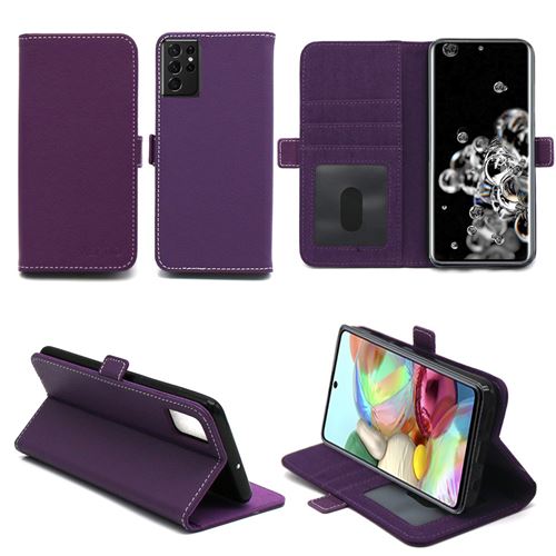 Housse violette pour Samsung Galaxy S23 Ultra 5G Etui violet de Protection Portefeuille à Rabat avec Porte Cartes XEPTIO