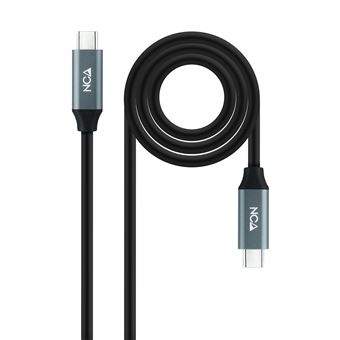 Nanocable Câble USB-C 3.2 M/M 1m 100W (Noir/Gris) - 1
