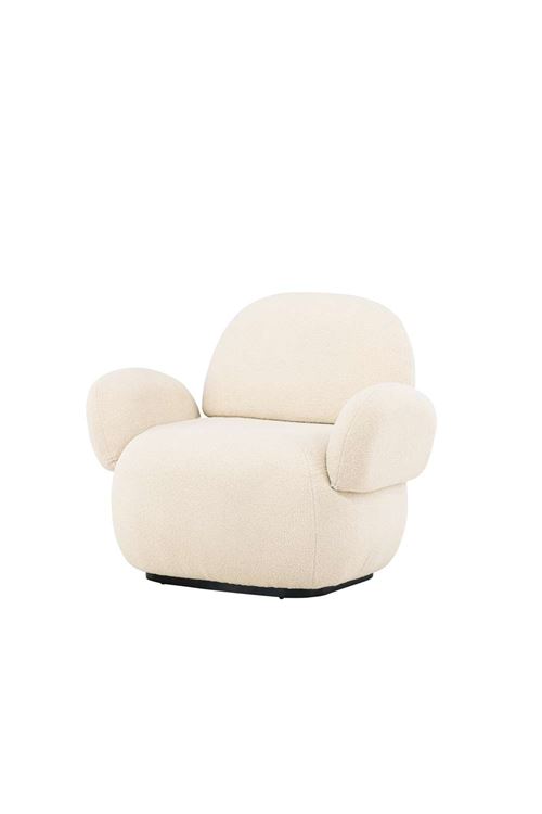 Paris Prix Beige Fauteuil Design Chenille Sevilla - Image 3