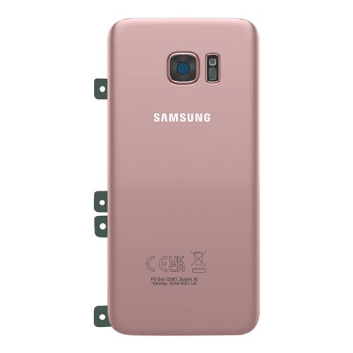 Non Communiqué Rose Cache Batterie Original Pour Galaxy S7 Edge Avec Adhésif Double Face Samsung