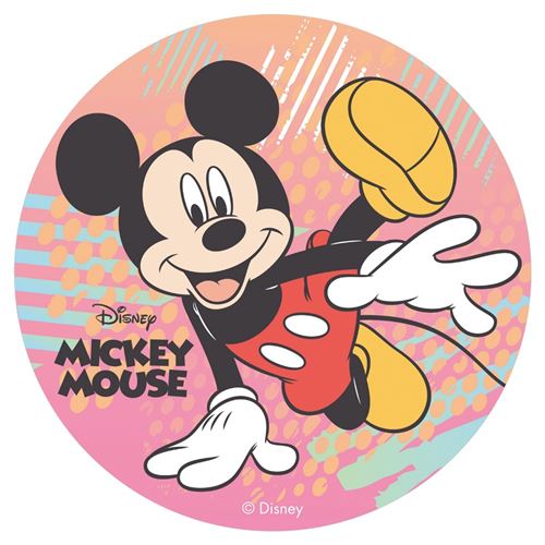 disque comestible en azyme 20cm mickey - Coloris : Jaune114378