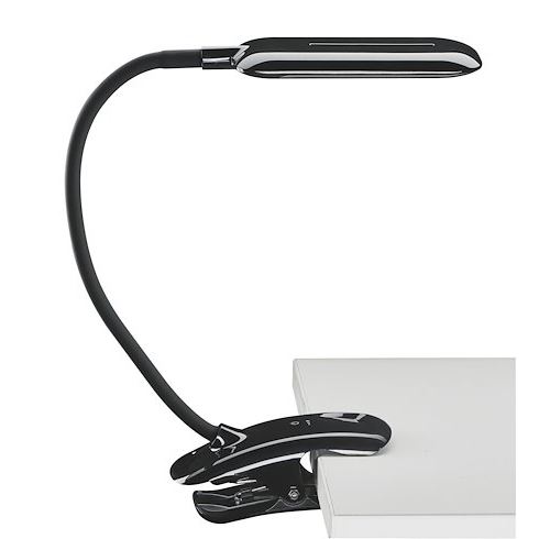Lampe flexible sur pince LED MIKA noir 5W Noir Aluminor