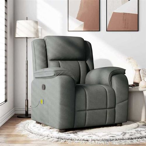Non Communiqué Gris Vidaxl Fauteuil De Massage, Relaxation Tissu Foncé