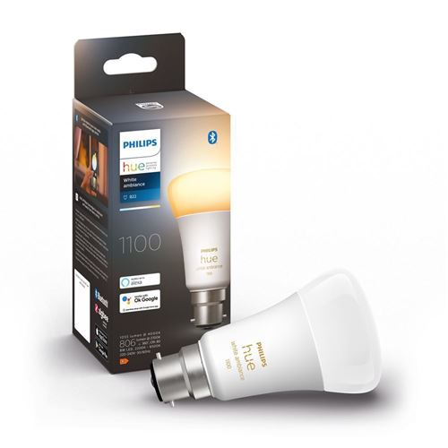 Ampoule connectée Philips Hue White Ambiance B22 75W Blanc