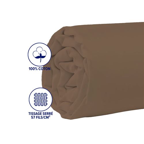 Drap-housse Coton Taupe Bonnet 25 - 70x190 cm - 100% coton - Le Roi du  Matelas - Achat & prix
