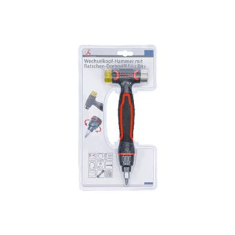 Maillet BGS 3-en-1 Tête Interchangeable - Avec Poignée Rotative à Cliquet Et Embout PZ2 - 5