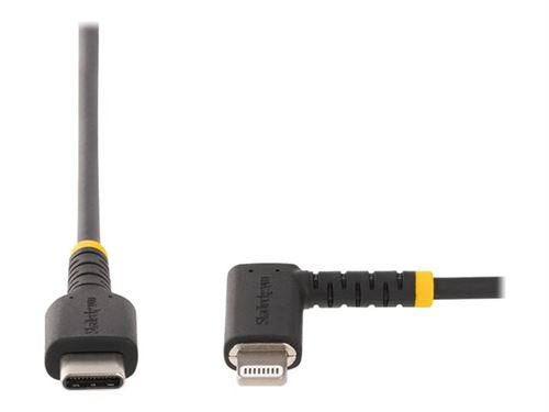 Startech.com Noir Câble Usb-C Vers Lightning De 1M, Cordon Usb-C À Angle Droit - Câble Lightning - 24 Pin Usb-C Mâle Pour Lightning Mâle - 1 M - Image 2