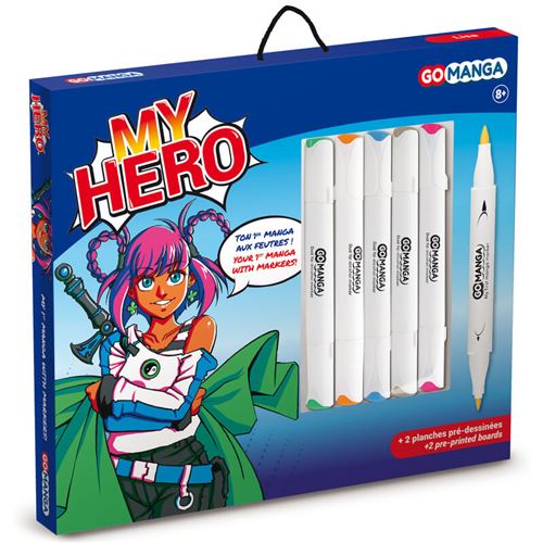 5 Feutres À Dessin - Marqueurs À Alcool - My Hero - Manga 2