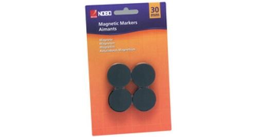 Nobo Aimants 30 mm coloris rouge blister (4)