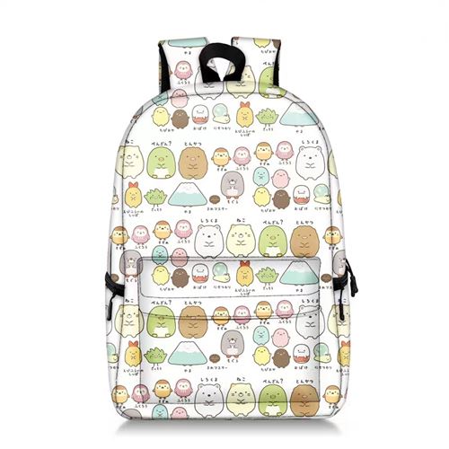 Sac à Dos Sumikkogurashi pour Enfants Cadeaux pour Garçon et Filles (SD1192) 28*14*47 cm Jaune