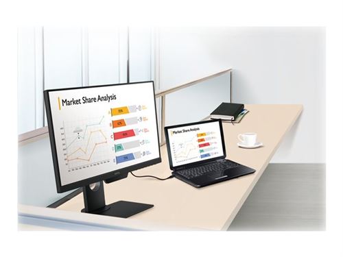 BenQ BL2381T - LED-monitor - 22.5 - 1920 x 1200 WUXGA - IPS - 250 cd/m² - 1000:1 - 5 ms - HDMI, DVI-D, VGA, DisplayPort - luidsprekers - zwart