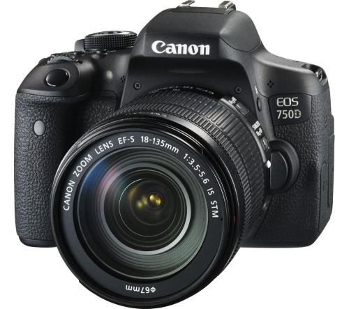 Canon EOS 750D - Appareil photo numérique - Reflex - 24.2 MP - APS-C - 1080p - 7.5x zoom optique objectif EF-S 18-135 mm - Wi-Fi, NFC