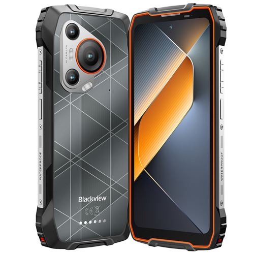 Smartphone Blackview BL7000 6.78, 24Go 256Go,7500mAh,50MP+32MP,Empreinte digitale/NFC,Dual SIM 5G Téléphone Portable -357g-Orange