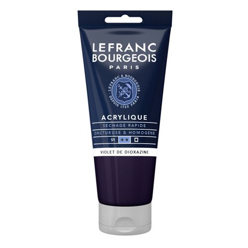 Lefranc Bourgeois - Peinture - peinture acrylique - violet dioxazine - transparent - satin - fine - 80 ml
