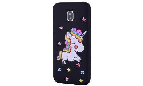 Coque licorne pour Galaxy J5-2017 coloris noir
