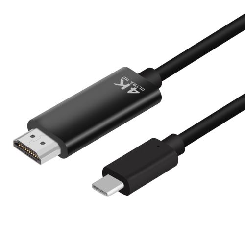 Câble Adaptateur Vidéo MHL USB type C vers HDMI 1,8 m, 4Smarts - Noir -  Français