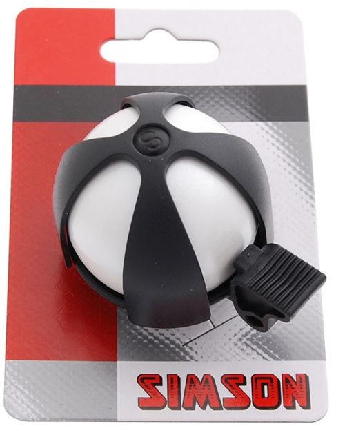 Simson sonnette de vélo Sportacier blanc/noir