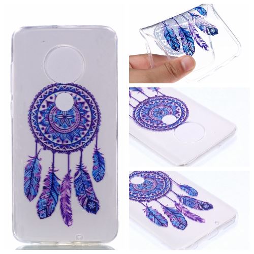 Coque en TPU logiciel d'impression de patrons attrapeur de rêves pour votre Motorola Moto G7/G7 Plus
