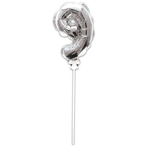 ballon argent gâteau - chiffre 9