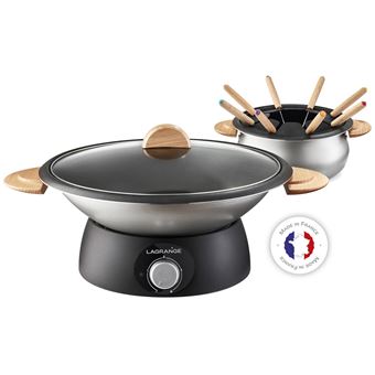 Lagrange Wok & Fondue Classic - Fondue / wok électrique - 900 Watt