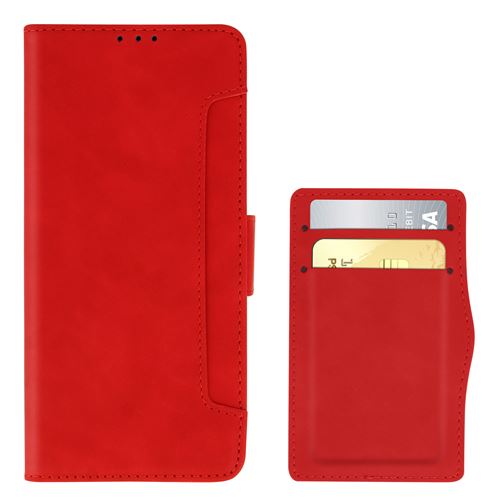 Étui Pour Realme 6i Clapet Portefeuille Fonction Support Rouge