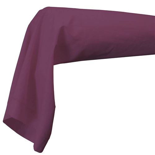 Taie de traversin 85 x 185 cm uni 57 fils lina + point bourdon Myrtille