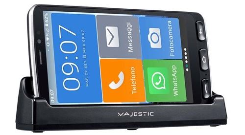 smartphone senior 4g avec grand écran tactile de 5,5