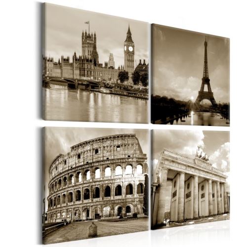 Tableau - European Capitals .Taille : 40x40