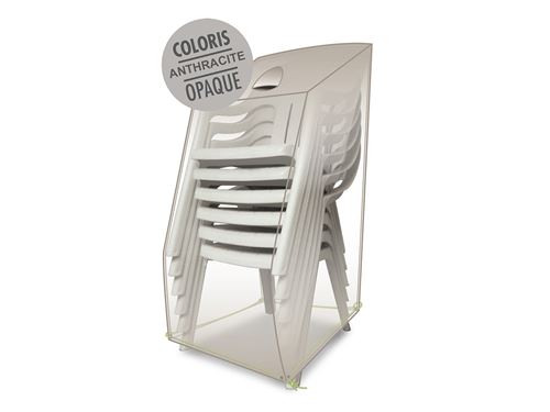 Housse de protection pour chaises empilables 66 x 66 x 110/80 cm