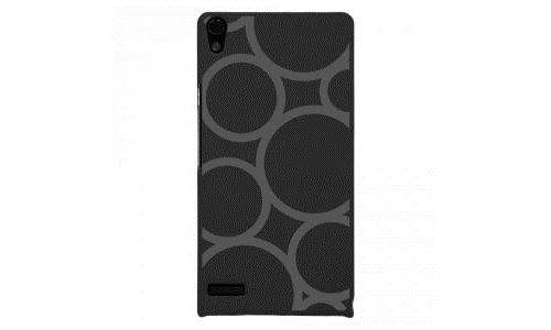 Coque rigide pour Huawei Ascend P6 avec impression Motifs ronds gris