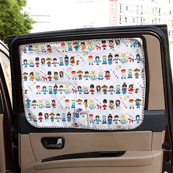 Fenêtre Cartoon Side Voiture Curtain Mesh Protection UV Enfants Bébé enfants Pare-soleil - 1