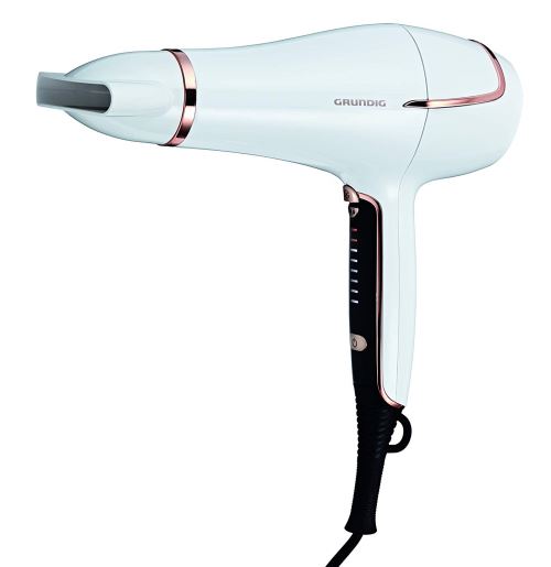 Grundig Ionic-Haartrockner "HD 7880" 2.200 W 1 Aufsätze 2200W Profi-Haartrockner mit LED, Touch-Control & Ionenfunktion