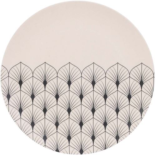 The Home Deco Factory - Assiette en fibre de bambou Eco concept 25 cm Feuilles