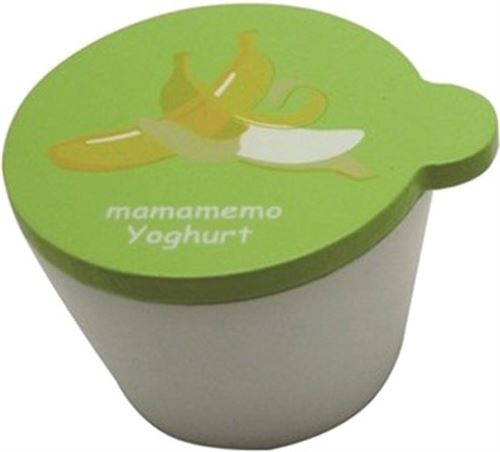 Mamamemo bananes tasse yaourt bois de 4 cm blanc / vert