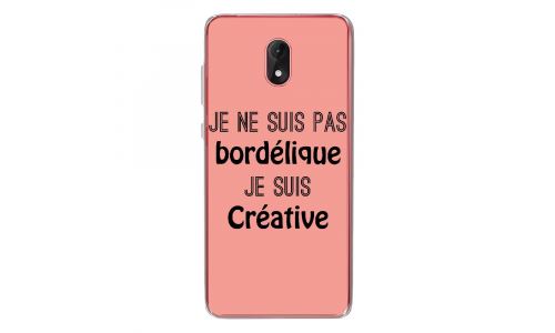 Coque souple pour Wiko Lenny 5 avec impression Motifs Je ne suis pas bordélique rose