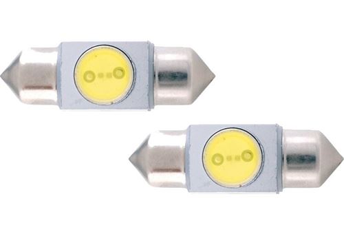 Race Sport Ampoules voiture C5W 31mm LED SMD 12V 1W 2 pièces blanches