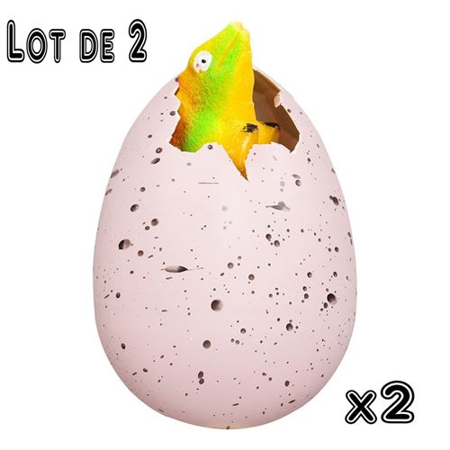 Oeuf de dinosaure magique à éclosion - dinosaure qui éclot dans l'eau - lot de 2 œufs