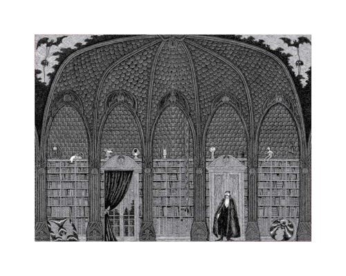 Inconnu Puzzle 500 Pièces : Edward Gorey : Dracula Dans La Bibliotheque Du Dr. Sewards, Pomegranate