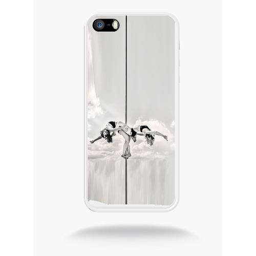 Coque Pole Dance Nuage Compatible Apple Iphone Se Silicone Blanc Mat