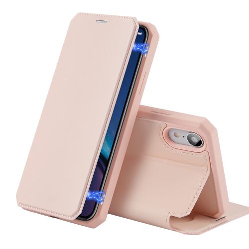 Coque en TPU conception à retournement magnétique rose pour votre Apple iPhone XR 6.1 pouces