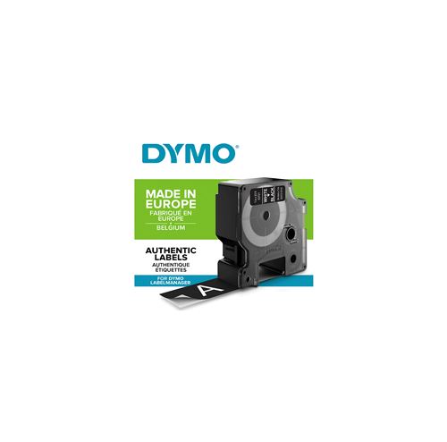 DYMO D1 - Polyester - auto-adhésif - blanc sur noir - Rouleau (2,4 cm x 7 m) 1 cassette(s) bande d'étiquettes