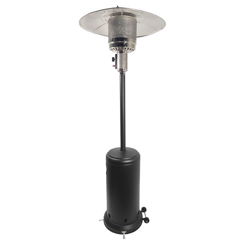 Non Communiqué Noir Parasol Chauffant Oslo - Chauffage D'extérieur Gaz - Acier