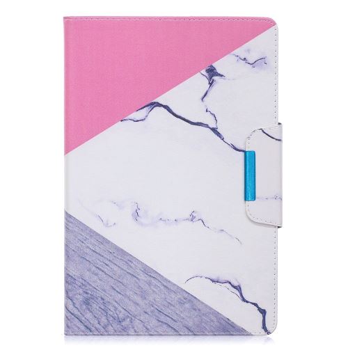 Etui en PU impression de motifs fermoir large triangle et grain de marbre avec support pour votre Galaxy Tab A 10.1 (2019) SM-T510/SM-T515