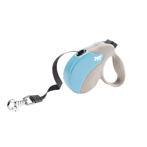 Meilleurs prix pour Laisse rétractable pour chiens AMIGO TAPE MINI, sangle, 3 mètres, max 12 kg, Bleu