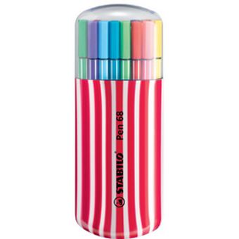 Etui plastique refermable 20 Feutres Stabilo "ColorParade"