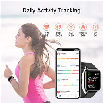 Montre Connect e pour Homme Femmes Enfants avec IP67 Etanche Appel