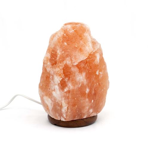 LAMPE CRISTAL DE SEL 4-7 kg avec socle en bois